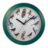 CE4560 - Bird Song Wall Clock, Green Case - 25.4cm